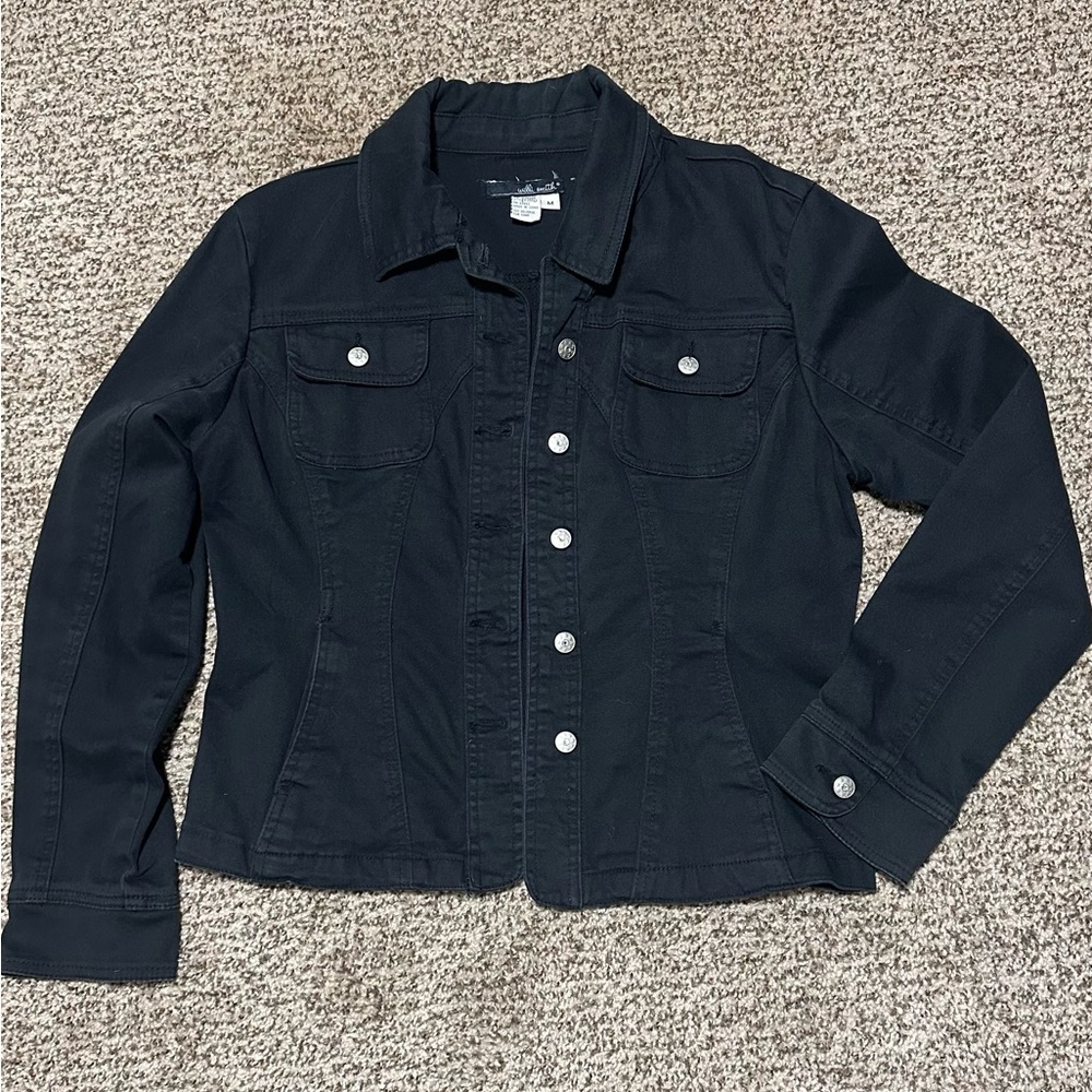 Willi Smith Women’s Black Denim Jacket Size Medium